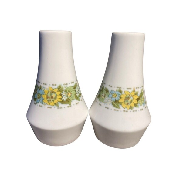 Set Of 2 Vintage Noritake Springfield Pretty Floral Salt & Pepper Shakers Japan - Picture 3 of 9